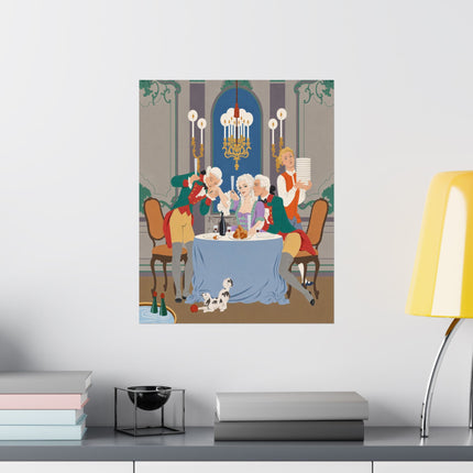 🍷🎭 La Double Maîtresse Matte Vertical Poster – George Barbier Art Deco French Dinner Intrigue