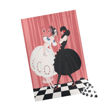 🎭🖤 The Masquerade Secret Puzzle – Art Deco Fashion Whimsy