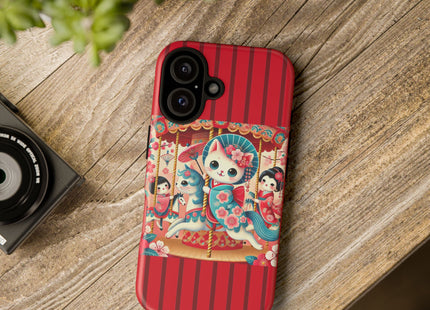 Geisha Kitten's Enchanted Carousel Phone Cases