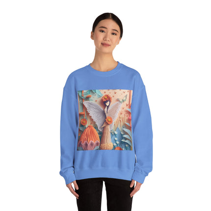 Zinnia Fairy Unisex Heavy Blend™ Crewneck Sweatshirt