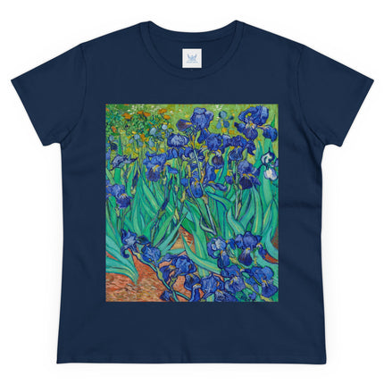 Irises by Van Gogh Women's Midweight Cotton Tee