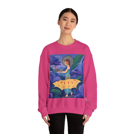 🦋🌿 The Butterfly Garden Offering Crewneck Sweatshirt – Art Deco Botanical Fantasy