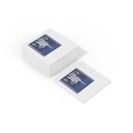 Where is my boy tonight by Ralph Barton White Coined Napkins