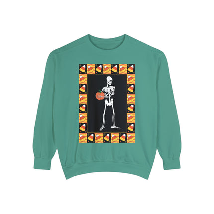 Candy Corn Skeleton Unisex Garment-Dyed Sweatshirt