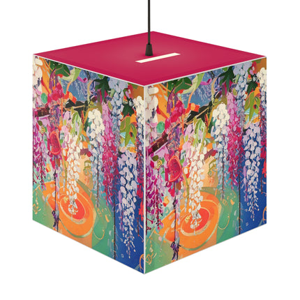 Golden Wisteria Elegance Light Cube Lamp