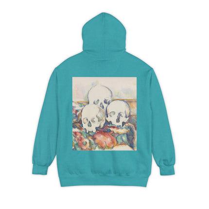 The Three Skulls by Paul Cézanne Unisex Garment-Dyed Hoodie