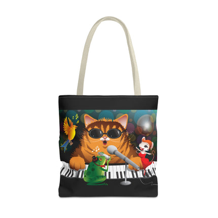 Tote Bag Jazz Cat Music Artwork