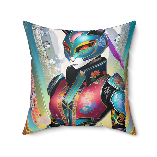 Cyberpunk Chic Spun Polyester Square Pillow