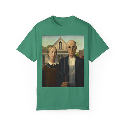 American Gothic by Grant Wood Unisex Garment-Dyed T-shirt