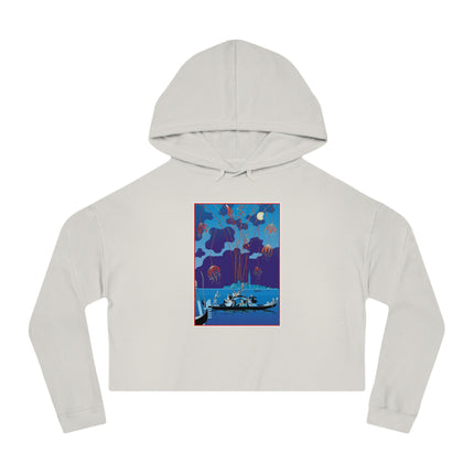 Fireworks in Venice by George Barbier Women’s Cropped Hooded Sweatshirt