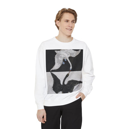 The Swan by Hilma af Klint Garment-Dyed Sweatshirt