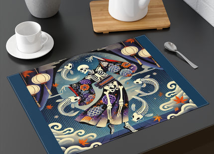 Skeleton Kabuki Performer Placemat, 1pc