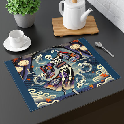 Skeleton Kabuki Performer Placemat, 1pc
