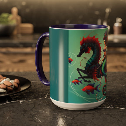 Mermaid & Sea Dragon Mug – Ocean Guardian & Mythic Beauty