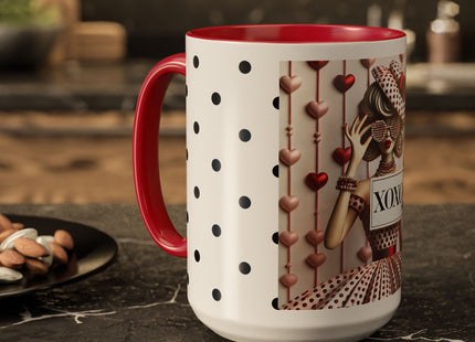 Fashionably Yours, XOXO Colorful Mugs (11oz, 15oz)