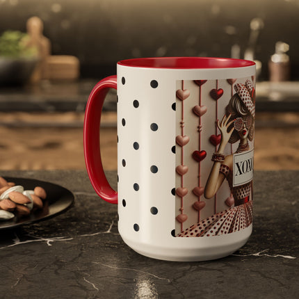 Fashionably Yours, XOXO Colorful Mugs (11oz, 15oz)