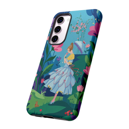 🌸☂️ A Stroll Through The Enchanted Forest Phone Case – Art Deco Floral Fantasy