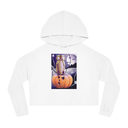 The Startled Pumpkin Women’s Cropped Hooded Sweatshirt