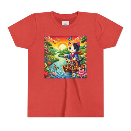 Sailor Kitten’s River Adventure Youth Short Sleeve Tee
