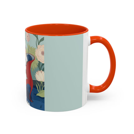 The Lady Of The Scarlet Chaise Colorful Mugs – Art Deco Romantic Elegance