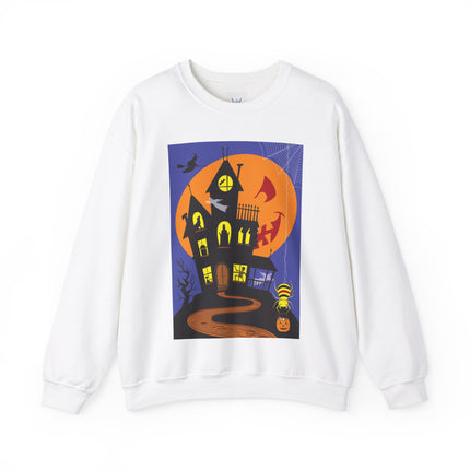 Halloween Night at the Haunted House Unisex Heavy Blend™ Crewneck Sweatshirt
