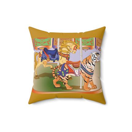 Carousel Splendor Spun Polyester Square Pillow