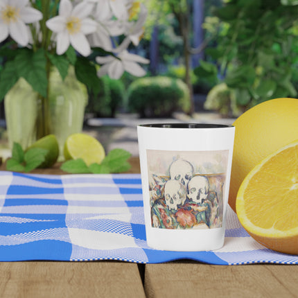 The Three Skulls by Paul Cézanne Ceramic Shot Glass