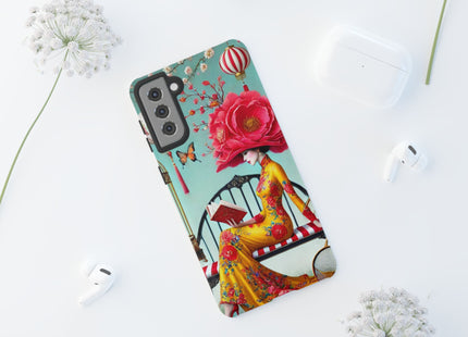 Reading In A Painted Garden Phone Cases