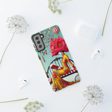 Reading In A Painted Garden Phone Cases
