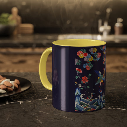 Rank Badge with Mandarin Duck Colorful Mugs, 11oz