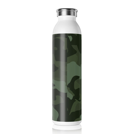 Classic Camouflage Print Slim Water Bottle