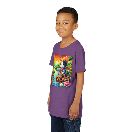 Sailor Kitten’s River Adventure Youth Short Sleeve Tee