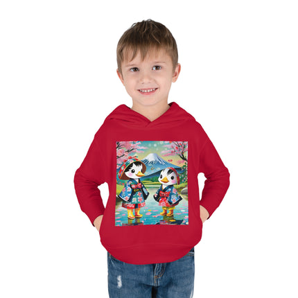 Rainy Day Ducks Toddler Pullover Fleece Hoodie