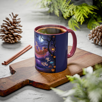 🌙🎃 Moonlit Mischief In The Pumpkin Grove Colorful Mug – Whimsical Halloween Fantasy