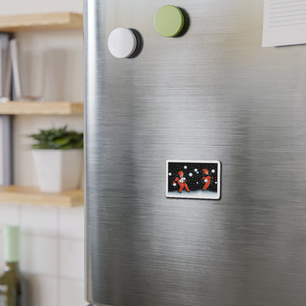 Festive Snowball Kiss-Cut Die-Cut Magnets (5 Sizes)