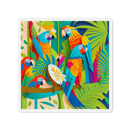Colorful Macaws Die-Cut Magnets (5 Sizes)