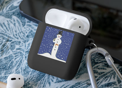 Snowman in Falling Snow AirPods Cover