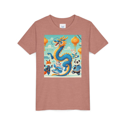 Blue & Gold Dragon Festival Parade Youth Short Sleeve Tee