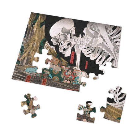 Mitsukuni Defying the Skeleton Spectre by Utagawa Kuniyoshi Puzzle (30, 110, 252 or 500-Piece)
