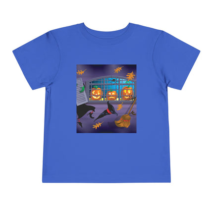 Whimsical Halloween Mischief Toddler Short Sleeve Tee