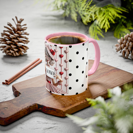 Fashionably Yours, XOXO Colorful Mugs (11oz, 15oz)