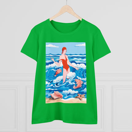 Ocean Symphony Women's Midweight Cotton Tee
