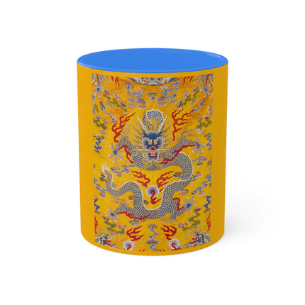 The Imperial 12-Symbol Robe, A Dragon's Regalia Colorful Mugs, 11oz