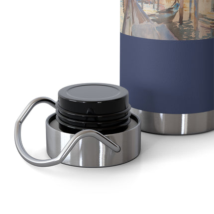 Gondola Moorings on the Grand Canal by John Singer Sargent Copper Vacuum Insulated Bottle, 22oz