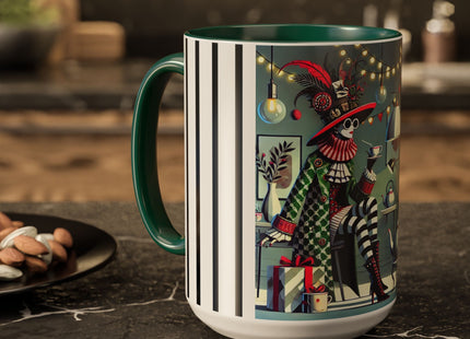 Whimsical Christmas Tea Party Colorful Mugs (11oz, 15oz)