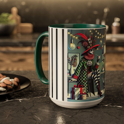 Whimsical Christmas Tea Party Colorful Mugs (11oz, 15oz)
