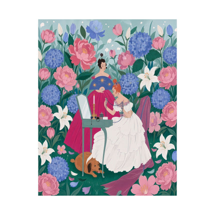 🌸💎 The Garden Of Little Treasures Matte Vertical Poster – Art Deco Floral Elegance