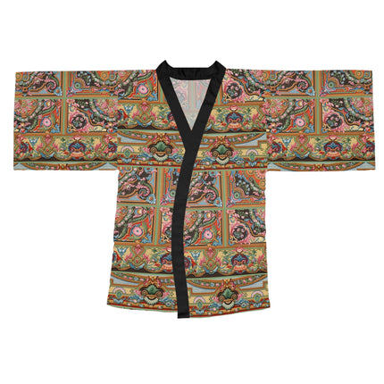 L'Ornement Polychrome by Albert Racine Long Sleeve Kimono Robe (AOP)