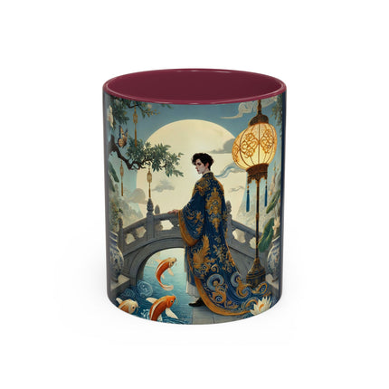 Moonlit Bridge Gentleman Colorful Mug – Imperial Serenity & Moonlit Harmony