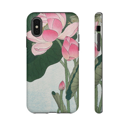 Blooming Lotus Flowers by Ohara Koson Phone Cases